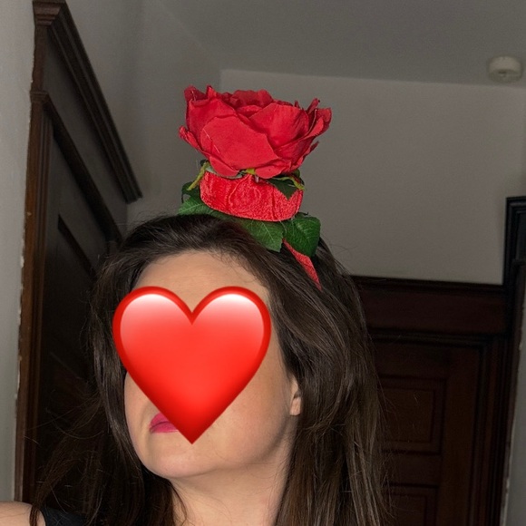 Handmade Floral Red Rose Headpiece Fascinator Flower Costume Hat Headband